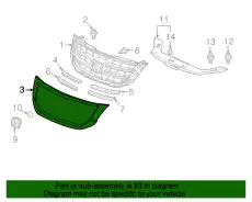  МОЛДИНГ РЕШЕТКИ РАДИАТОРА 75102TP6A61 HONDA