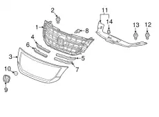  МОЛДИНГ РЕШЕТКИ РАДИАТОРА 75102TP6A61 HONDA