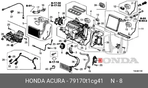 Двигатель (ДВС) в сборе HONDA 79170T1CG41