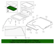 УПЛОТНЕНИЕ, ПРОЗРАЧН ЛЮК В КРЫШЕ 70205T2AA01 HONDA