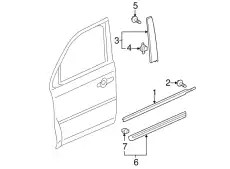 МОЛДИНГ В СБОРЕ, ЛЕВ ПЕРЕДН ДВЕРЬ 72450SZAA01 HONDA