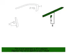  МОЛДИНГ ДВЕРИ 72950T2AA01 HONDA