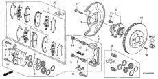 Тормозные колодки дисковые HONDA 45022STXA01