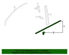 МОЛДИНГ В СБОРЕ, ЛЕВ ПЕРЕДН ДВЕРЬ 72450TR0A01 HONDA
