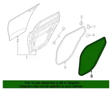 УПЛОТНИТЕЛЬ ДВЕРИ 83110D4000 HYUNDAI