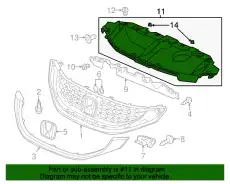 Решетка радиатора HONDA 71125TR3A01