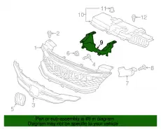 Решетка радиатора HONDA 71125T2AA00