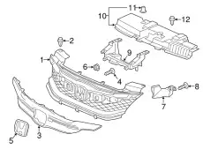Решетка радиатора HONDA 71125T2AA00