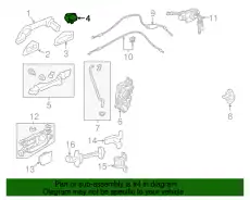 Ручка двери HONDA 72184T2AG21