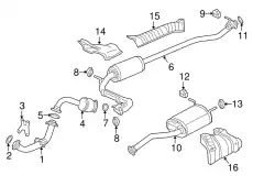 Прокладка глушителя HONDA 18229TF0013
