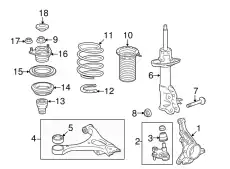 51920TR0A11 RUBBER COMP., FR. SH HONDA