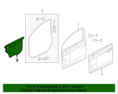 Уплотнитель двери HONDA 72361TR0A01