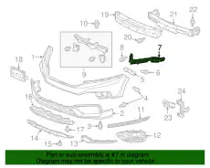 КРОНШТЕЙН БАМПЕРА ПЕР. ВЕРХНИЙ ЛЕВЫЙ 71190TP6A50 HONDA