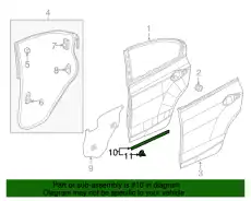 Уплотнитель двери HONDA 72828TS6H01