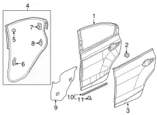 Уплотнитель двери HONDA 72828TS6H01