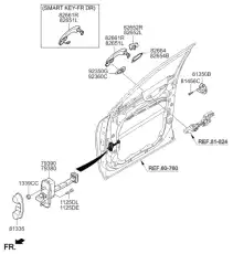 Ручка двери HYUNDAI / KIA 82662C5030