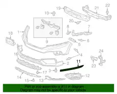  НАКЛАДКА БАМПЕРА 71109TP6A50 HONDA