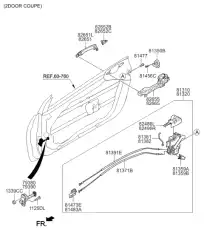 Ручка двери HYUNDAI / KIA 82652A7020