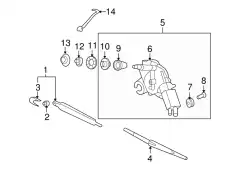 ДЕРЖАТЕЛЬ ЩЕТКИ СТЕКЛООЧИСТИТЕЛЯ 988104D001 HYUNDAI