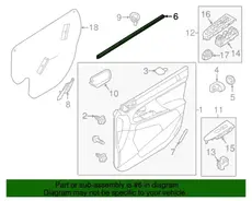 УПЛОТНИТЕЛЬ СТЕКЛА ДВЕРИ 822413W000 HYUNDAI