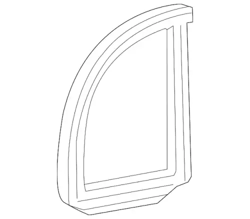 73491SNA003 Уплотнитель стекла зад двери HONDA