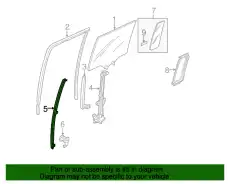 72731SZAA01 SASH R,RR DR CTR HONDA