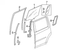 72731SZAA01 SASH R,RR DR CTR HONDA