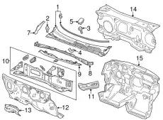 Усилитель бампера GM 95040121