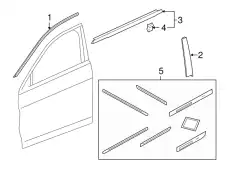 ФИКСАТОР, МОЛДИНГ ДВЕРИ 91503T2AA01 HONDA