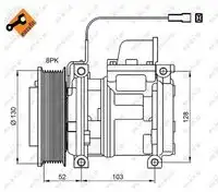 компрессор кондиционера Audi 32824 NRF