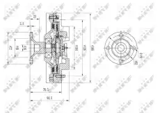 муфта вентилятора Toyo 49624 NRF