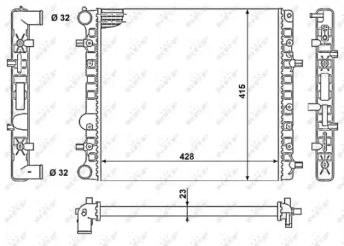 Радиатор кондиционера (конденсатор) NRF 50140