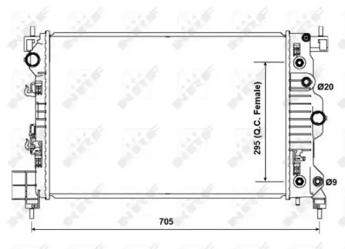 Радиатор кондиционера (конденсатор) NRF 50476