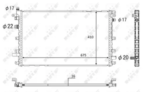 Радиатор кондиционера (конденсатор) NRF 58569