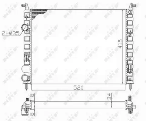 Радиатор кондиционера (конденсатор) NRF 58656