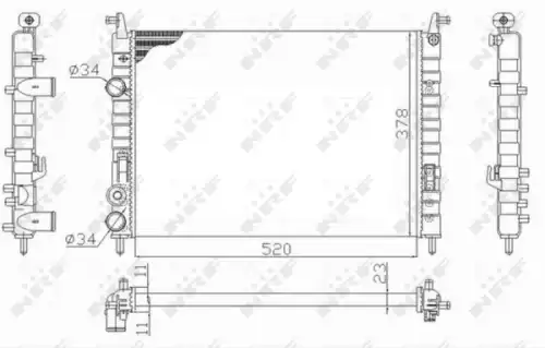 Радиатор кондиционера (конденсатор) NRF 58726