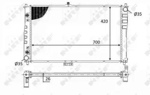 Радиатор кондиционера (конденсатор) NRF 59019