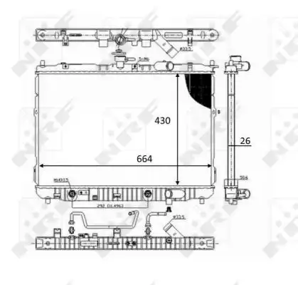 Радиатор кондиционера (конденсатор) NRF 59043