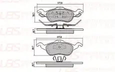 B11-01-033 ТОРМОЗНЫЕ КОЛОДКИ UBS