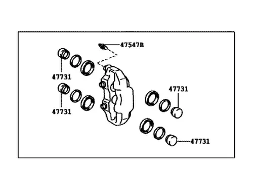 Суппорт тормозной TOYOTA / LEXUS 47750-50120
