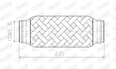 Гофра глушителя WALKER 10403 L= d=