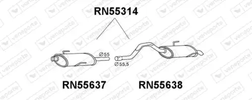 глушитель задняя часть Ren RN55314 VENEPORTE