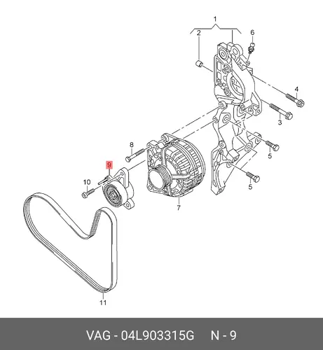 ДЕТАЛЬ 04L903315G VAG