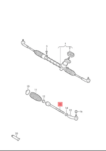 Рулевая тяга VAG 6C0 423 810 B