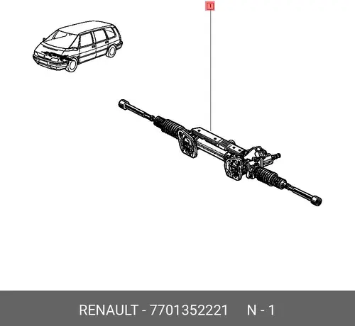 Рулевая рейка RENAULT 7701352221