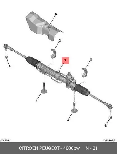 Рулевая рейка PSA 4000 PW