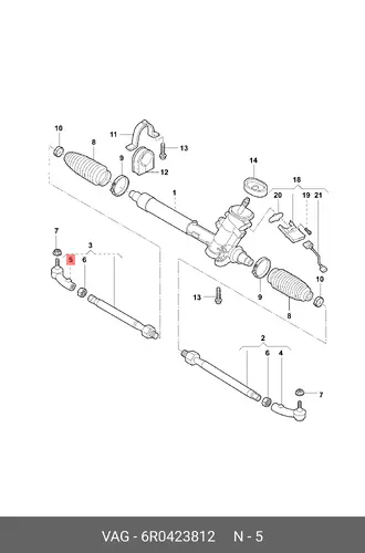 Рулевой наконечник VAG 6R0423812