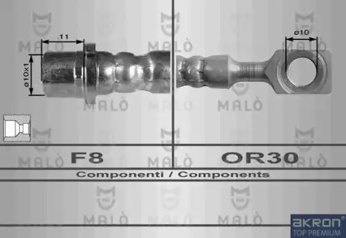 8936, ШЛАНГ ТОРМОЗНОЙ MALO, ИТАЛИЯ