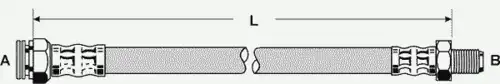 шланг тормозной перед. Peug 32.105 PEX