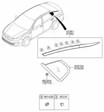  87860D4000 МОЛДИНГ КУЗОВА KIA